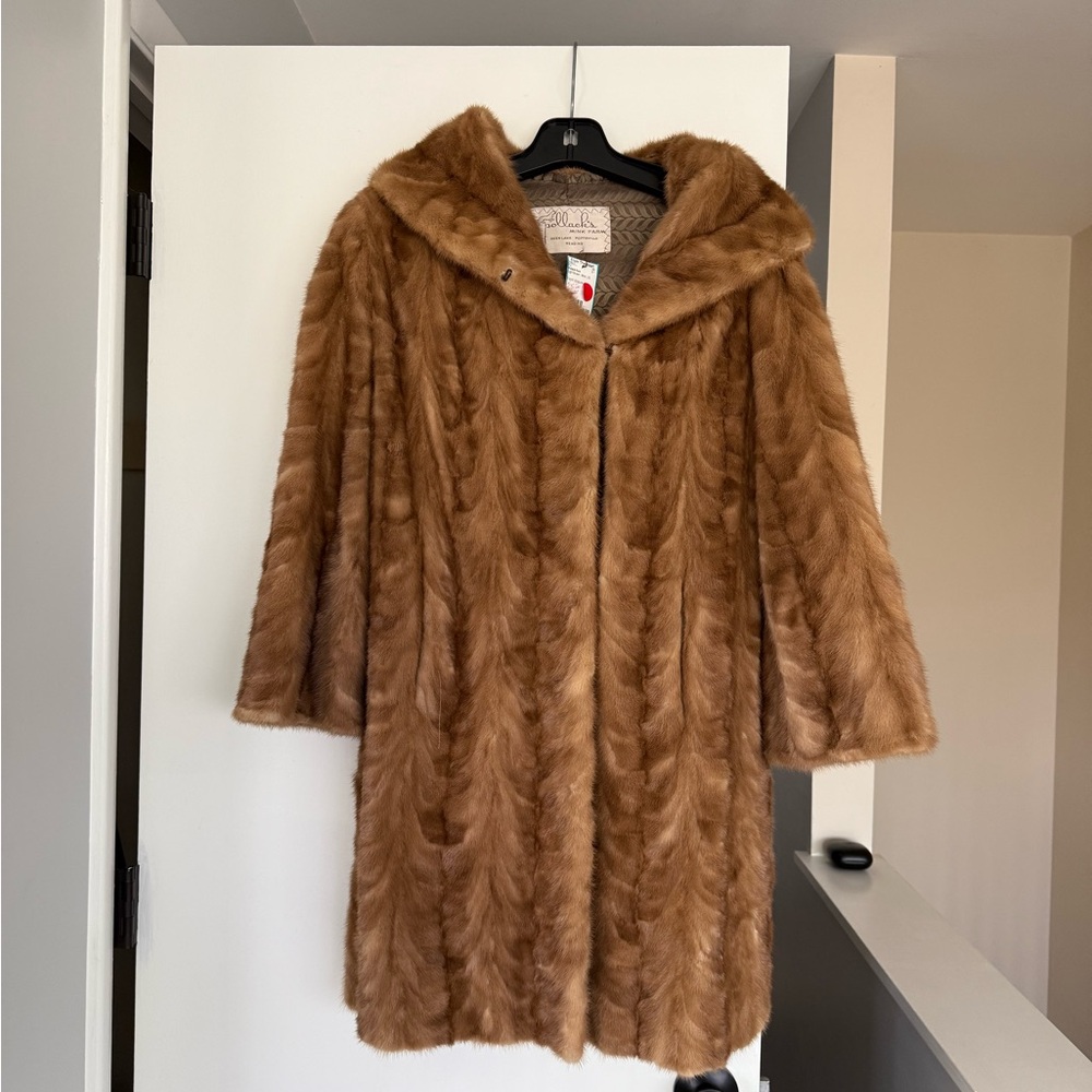 Elegant Brown Faux Fur Coat